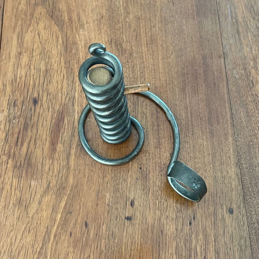 Vintage Wrote Iron Courting Candle Holder